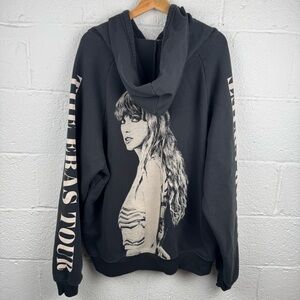 Taylor Swift The Eras Tour Hoodie Gray Graphic Sweatshirt Size XL